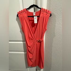 Coral Cache’ knit dress with metal embellishments